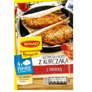Winiary pomysł na papirus Soczystą pierś kurczaka z papryką